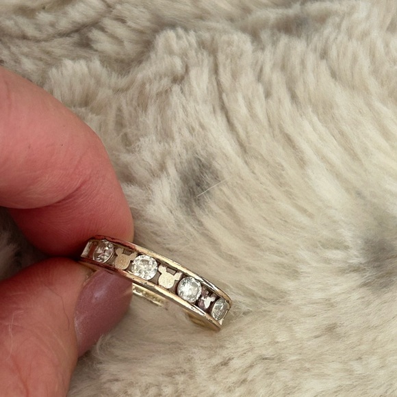 Silver and CZ Stud Disney Minnie Mickey Mouse Ring - Picture 2 of 9